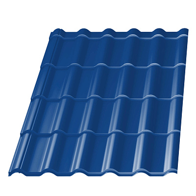 Металлочерепица Банга RAL5005 Синий Сигнал 0,45мм фото Центр Металлокровли