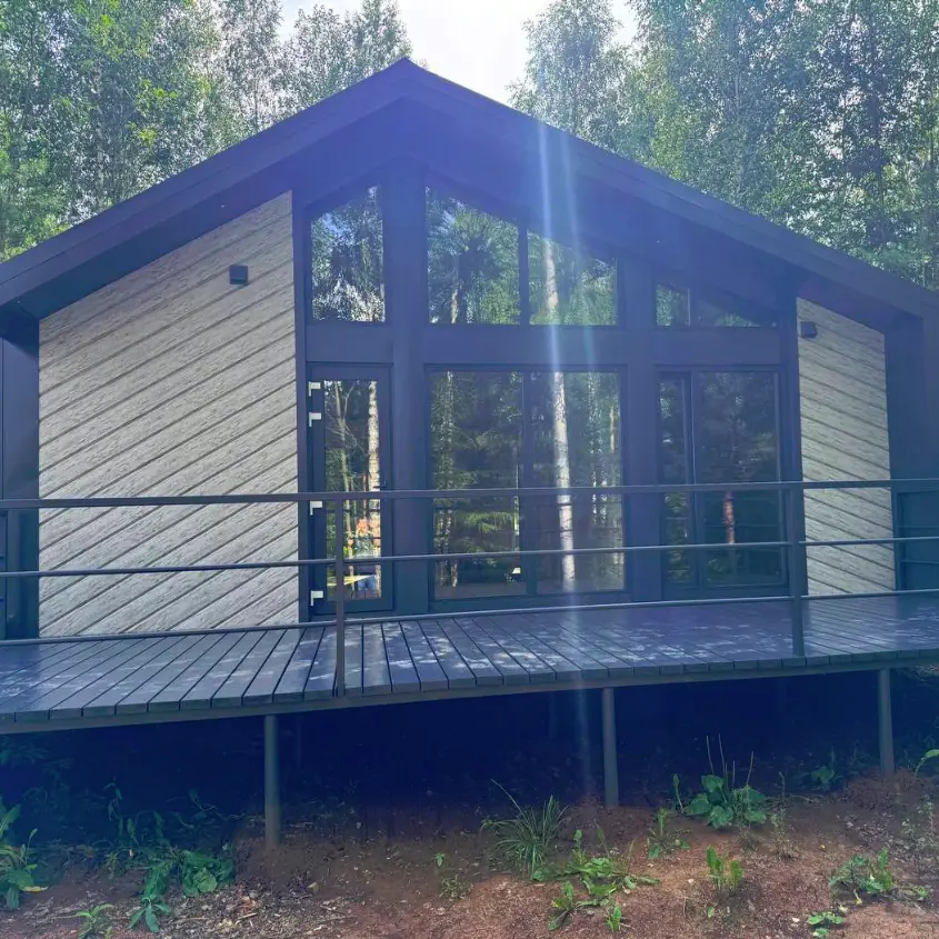 Фото 2 металлосайдинг Евро-Брус Беленый Дуб Printech