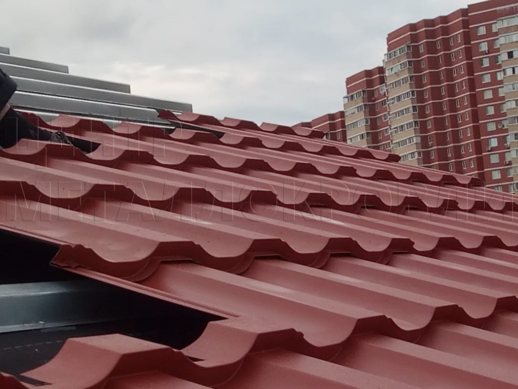 Металлочерепица Геркулес 8004 терракотовый Стальной Бархат от Центра Металлокровли в Таразе Металлочерепица Геркулес 8004 терракотовый Стальной Бархат от Центра Металлокровли в Таразе