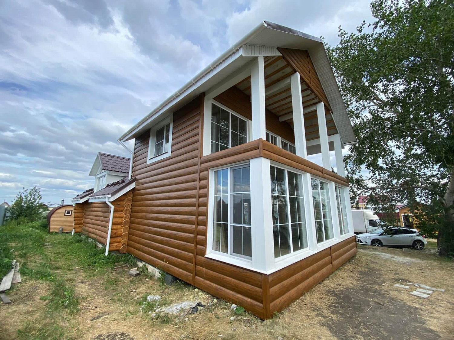 Металлический сайдинг ЦАРЬСАЙДИНГ на фасаде дома 350м2