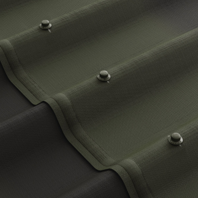 Черепица Ондулин цвет зеленый крепление на кровле