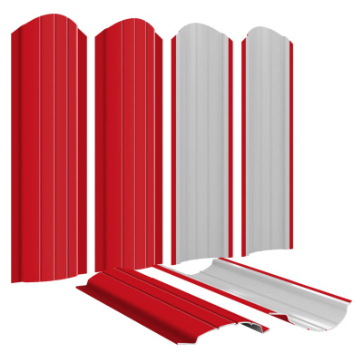 Штакетник Полукруглый RAL 3020 Красный для забора